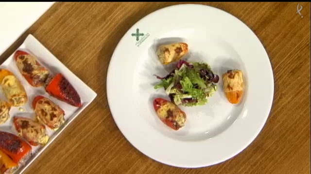 pimientos rellenos de carne con salsa mornay (13/04/16)