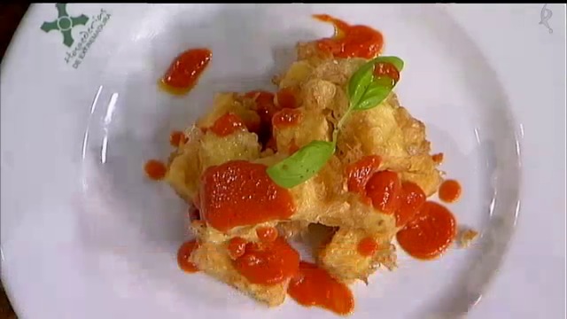 polenta frita con salsa de queso y tomate picante (20/04/16)