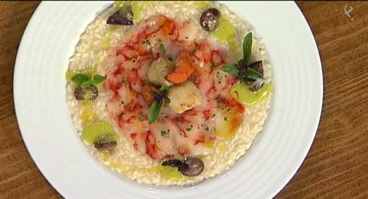 risotto de lenguado con carpaccio de carabineros (24/06/15)