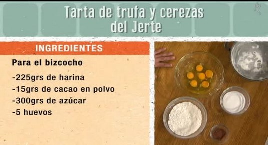 Tarta de trufas y cerezas del Jerte (15/01/16)