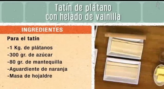 Tatín de plátano con helado de vainilla (08/01/16)