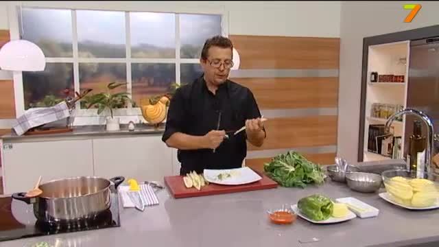 Verduras con salmón