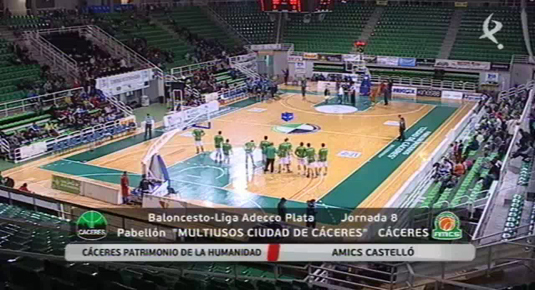 Baloncesto: Cáceres Patrimonio de la Humanidad - Amics Castelló (23/11/14)
