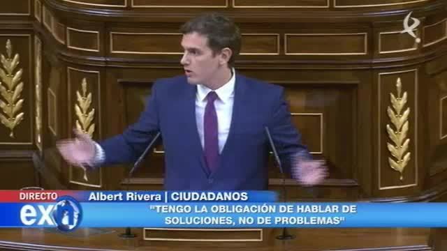 Intervención de Albert Rivera y réplica de Mariano Rajoy durante la II Sesión de Investidura (31/08/16)