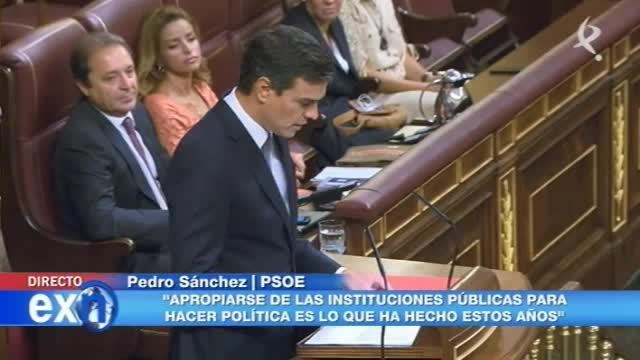 Intervención de Pedro Sánchez y réplica de Mariano Rajoy durante la II Sesión de Investidura (31/08/16)