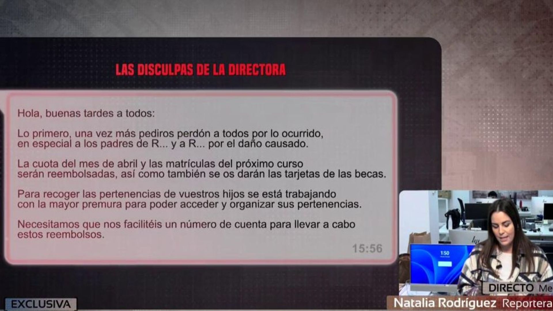 Top Vídeos Exclusiva 'Código 10' | El mensaje de disculpas de la directora de la guardería de Torrejón a los padres 