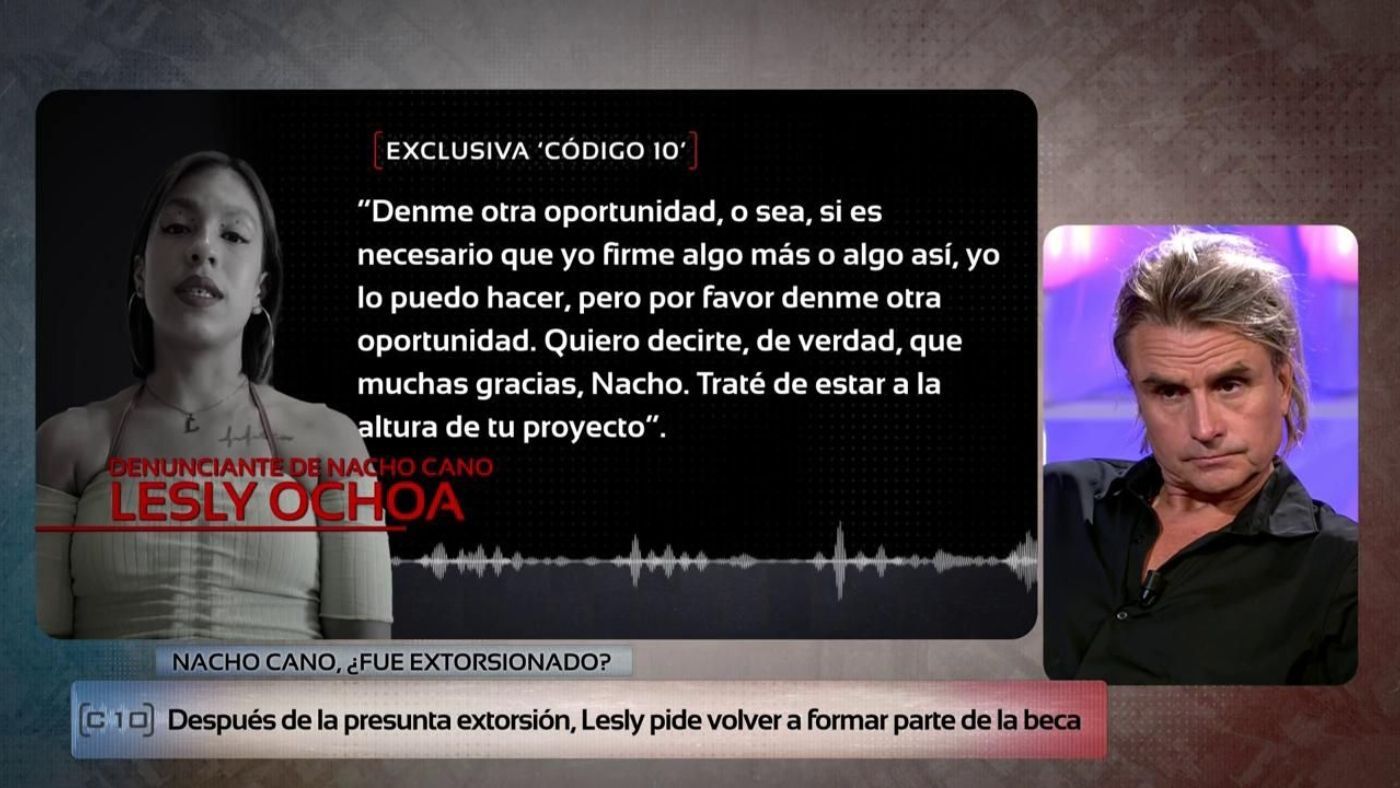 Top Vídeos Exclusiva | Leslie Ochoa, la becaria que ha denunciado a Nacho Cano: “Denme otra oportunidad” - Top Vídeos 01/10/2024