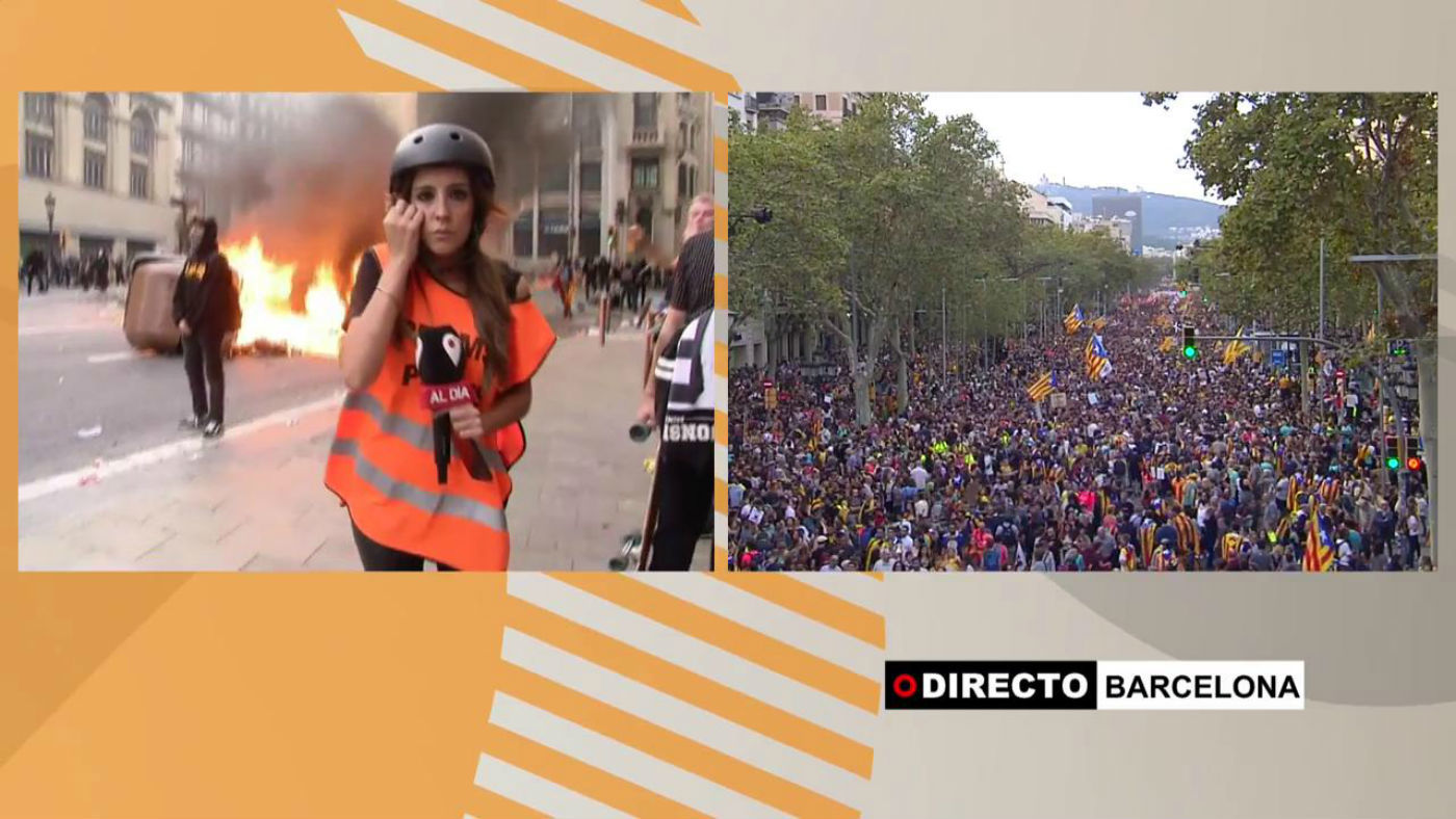 2019 Tarde 18/10/2019 - Manifestación pacífica Tensión y batalla campal en Barcelona