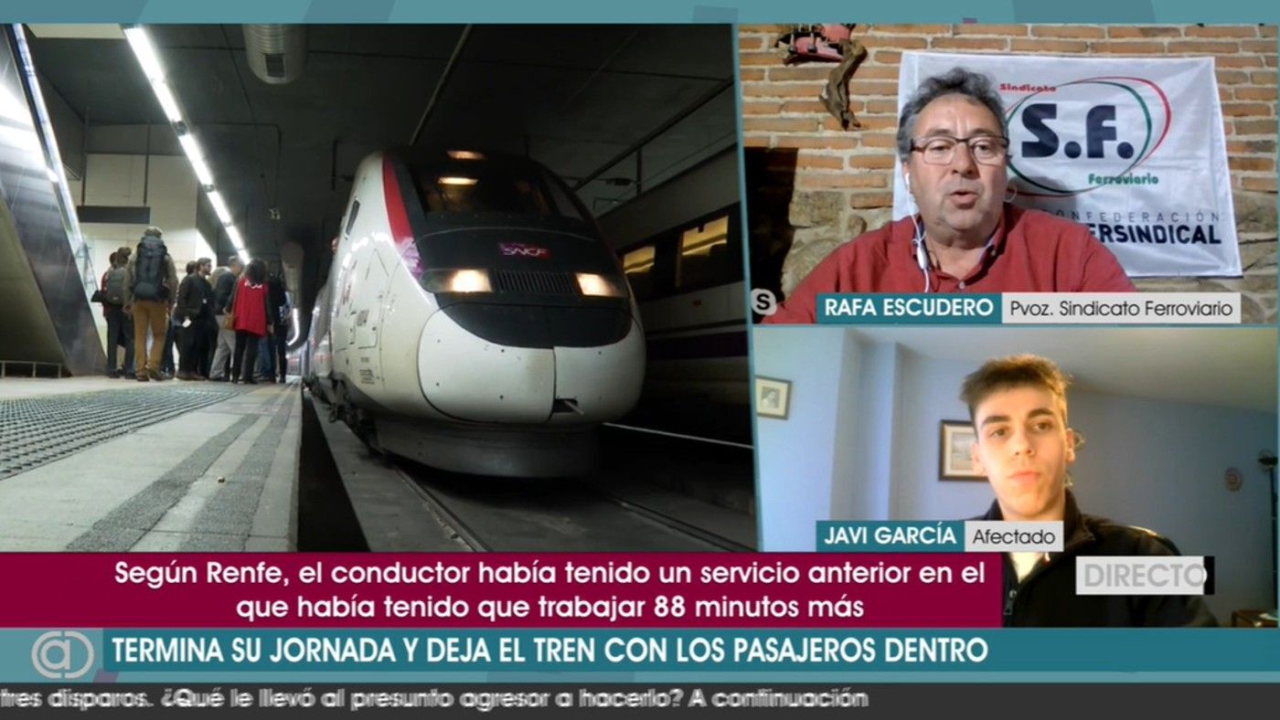 Fin de semana El portavoz del Sindicato Ferroviario, sobre el conductor que abandonó el tren con pasajeros dentro: “Se trata de la ley y de los tiempos máximos de conducción” - Top Vídeos 01/04/2024