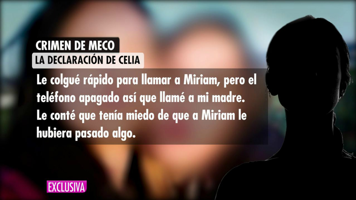 2020 Progr. 3868 - Crimen de Meco: en exclusiva la declaración de Celia tras el asesinato de Miriam