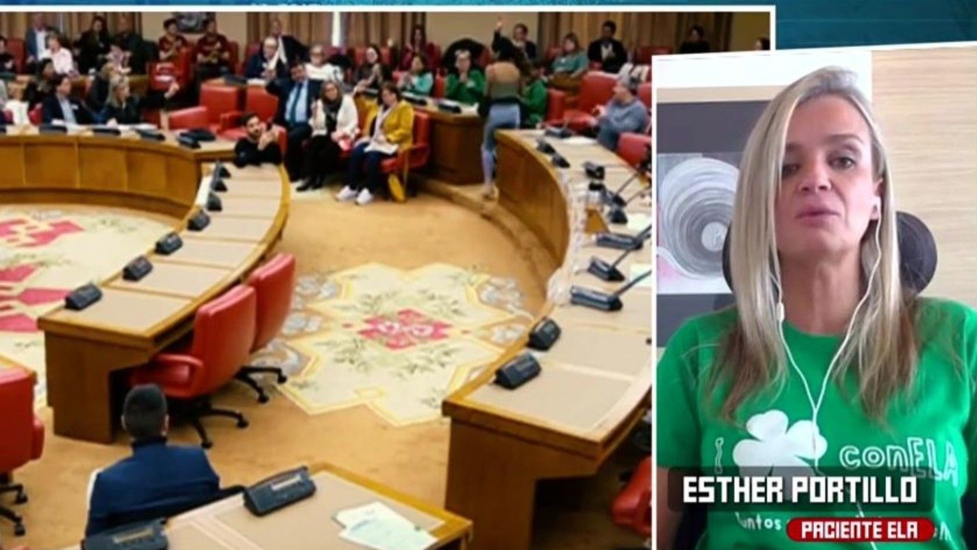 Especiales Esther Portillo, enferma de ELA, satisfecha tras el acuerdo para sacar adelante la ley: 