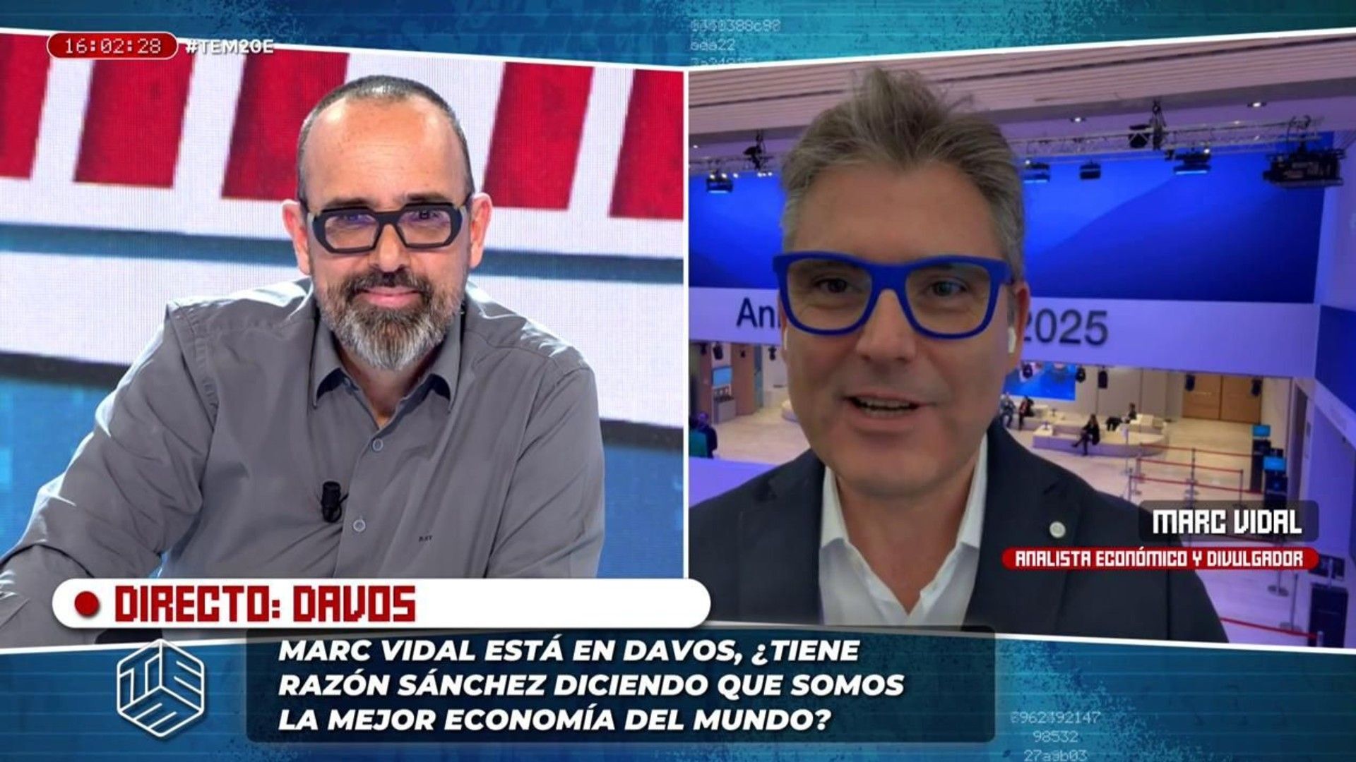 Especiales Marc Vidal, desde Davos: ¿Tiene razón Pedro Sánchez diciendo que España es la mejor economía del mundo? - Top Vídeos 20/01/2025