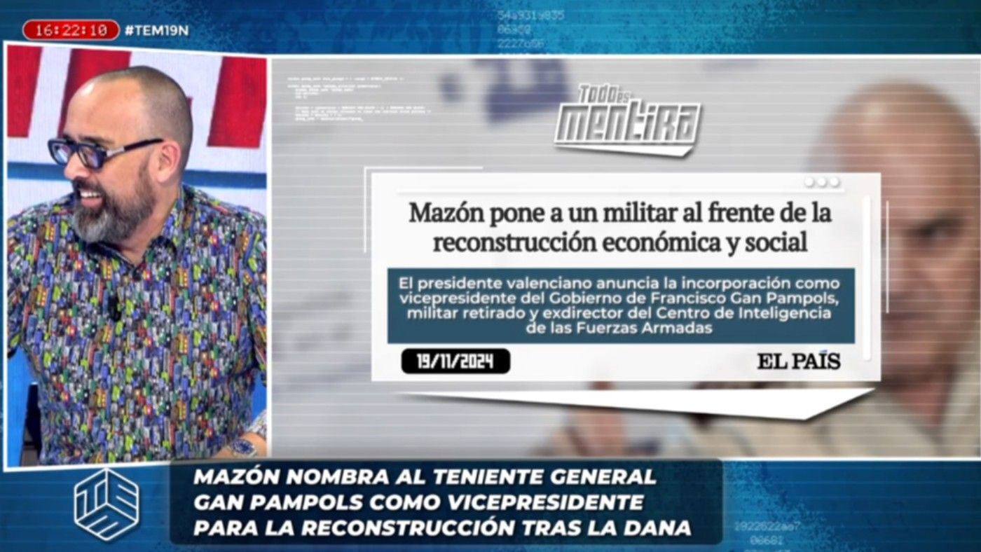 Especiales Risto Mejide bromea tras el nuevo fichaje de Carlos Mazón, Gan Pampols: 