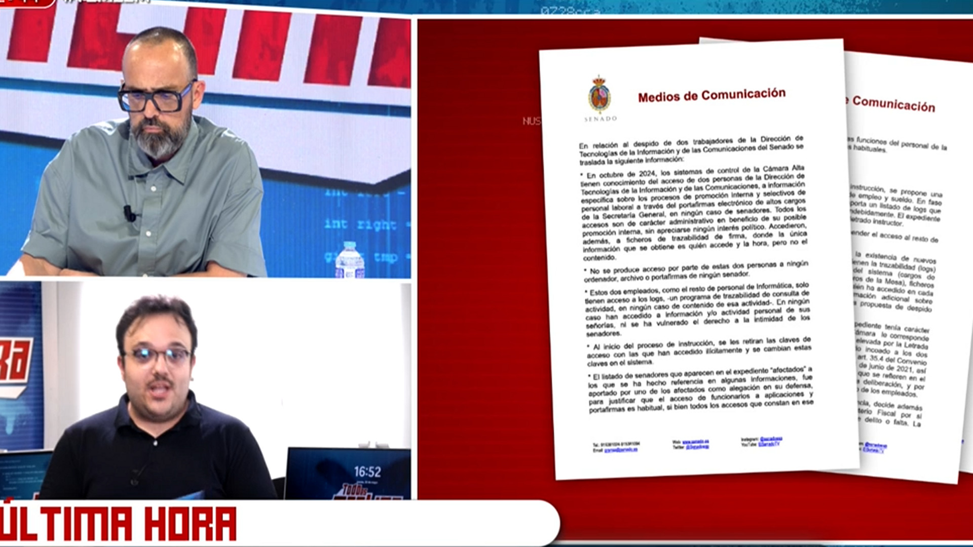 Top Vídeos El comunicado del Senado para aclarar el hackeo - Top Vídeos 22/05/2025