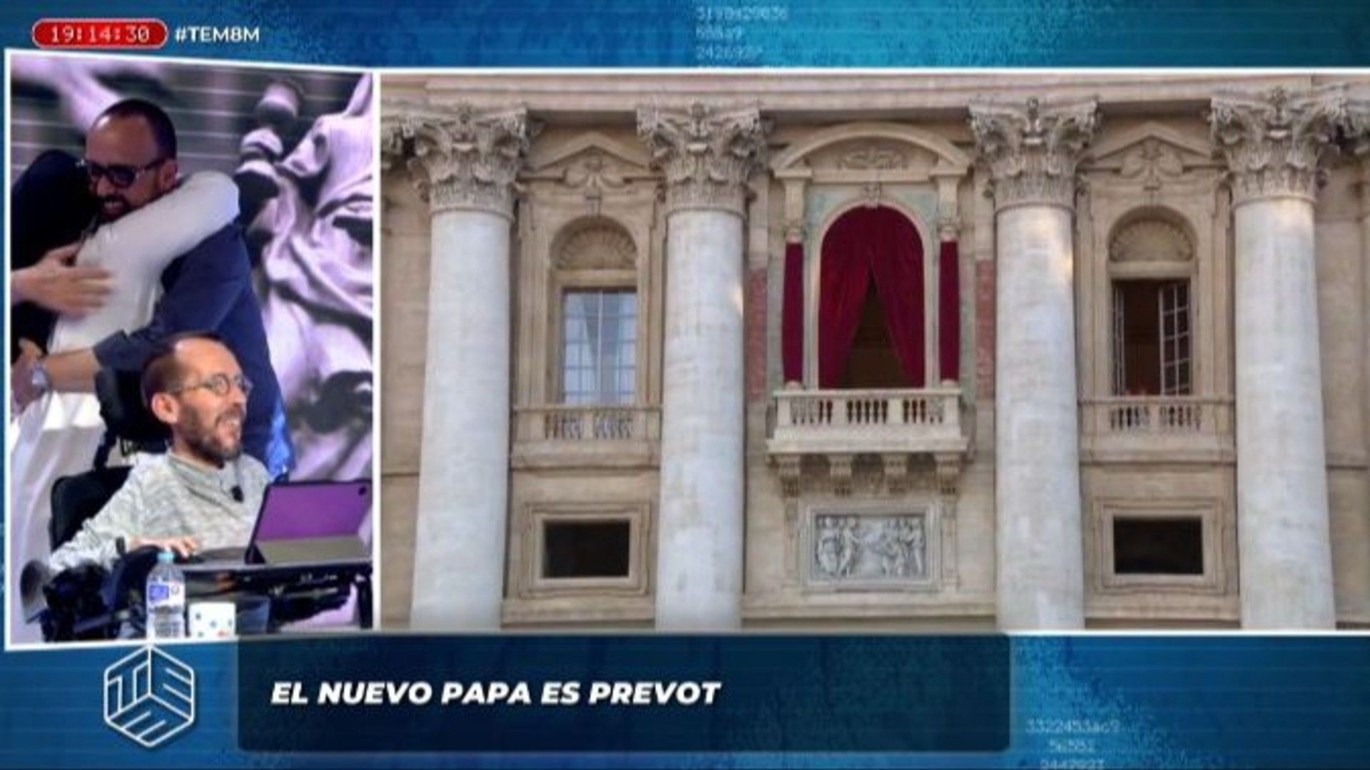 Top Vídeos El eufórico abrazo entre Risto Mejide y Sor Lucía tras la elección del nuevo papa León XIV, Robert Prevost: 