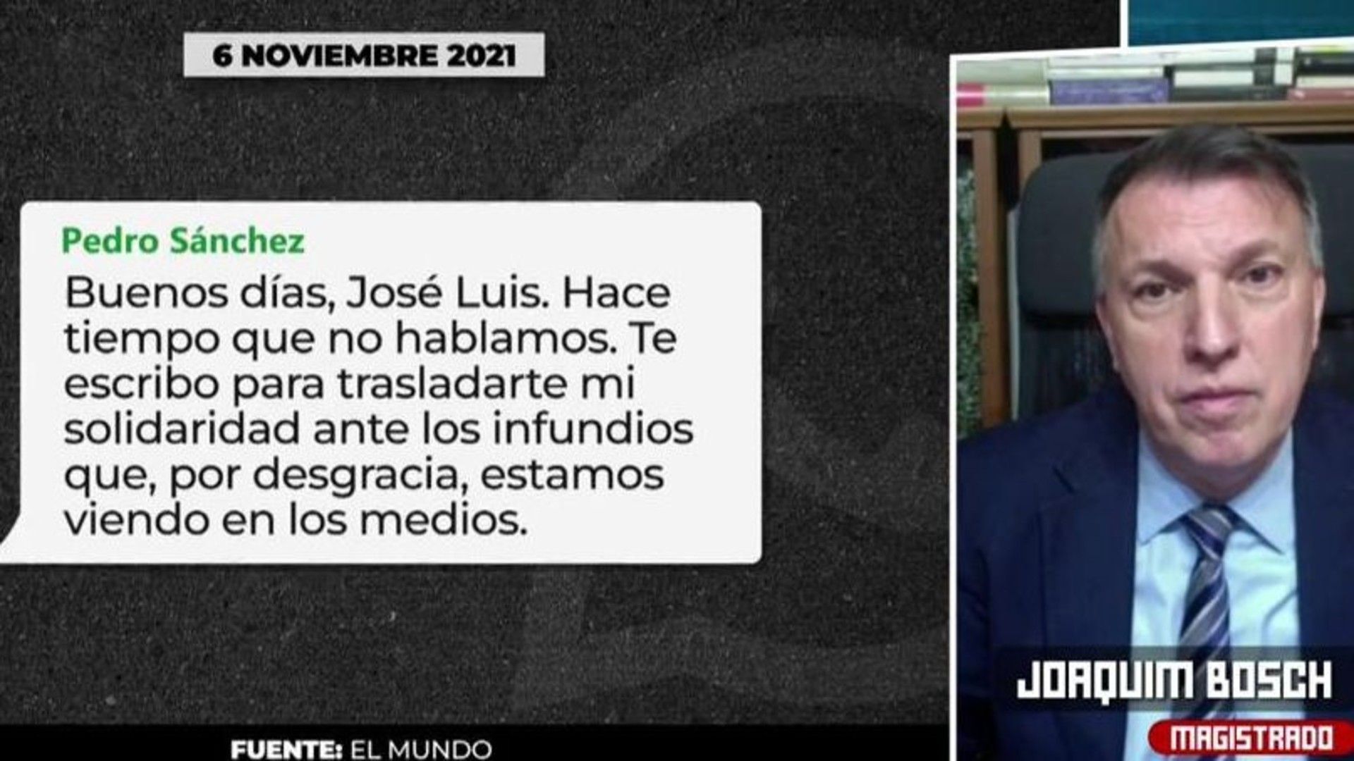 Top Vídeos ¿Es ilegal la publicación de los mensajes entre Pedro Sánchez y José Luis Ábalos? El magistrado Joaquim Bosch responde: 