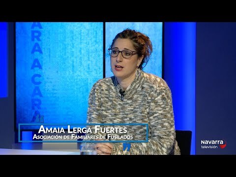 con Amaia Lerga, Pdta. de la Asociación de Familiares Fusilados de Navarra 28/01/2025