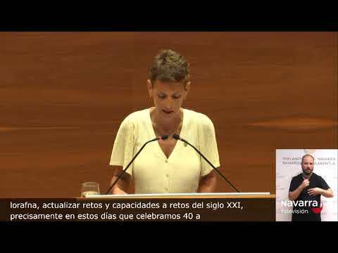 Debate de investidura de María Chivite - Presentación completa del programa político