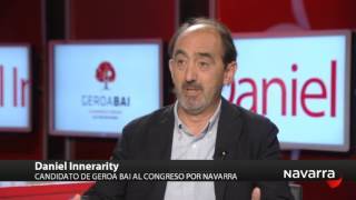 Entrevista Daniel Innerarity, Candidato Geroa Bai al Congreso por Navarra, 14 junio 2016