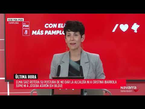 Rueda de prensa de la candidata del PSN a la alcaldía de Pamplona, Elma Saiz 30/05/2023