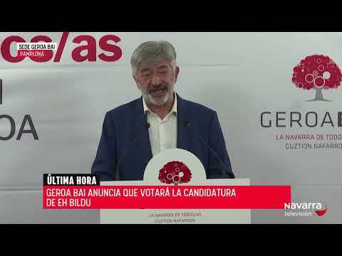 Rueda de prensa del candidato de Geroa Bai a la alcaldía de Pamplona, Koldo Martínez 31/05/2023