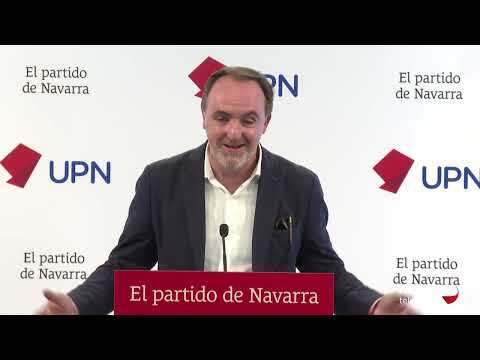 Rueda de prensa del candidato de UPN a la presidencia de Navarra, Javier Esparza 30/05/2023