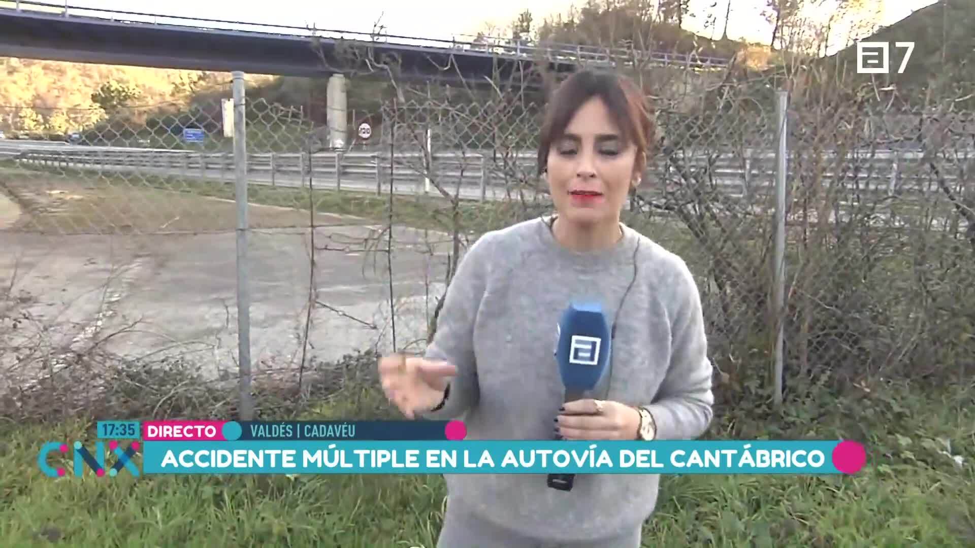 Accidente múltiple en la Autovía del Cantábrico (Viernes, 16-02-2024)