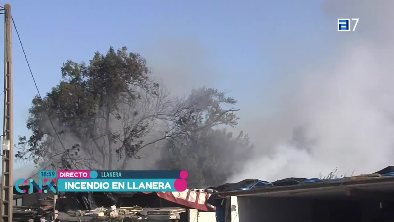 Incendio en Llanera (Martes, 08-08-2023)