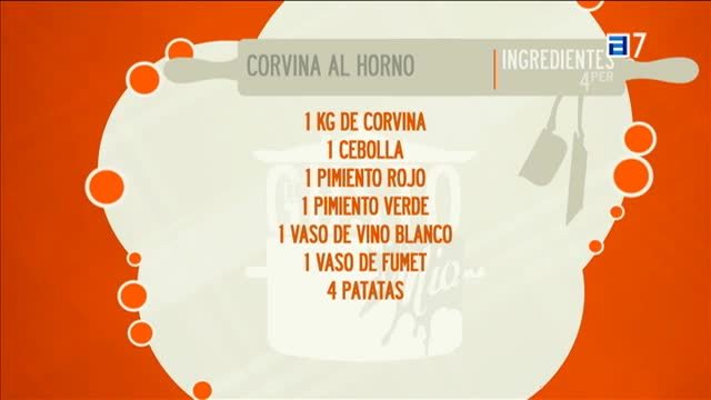 Corvina al horno (Miércoles, 11-01-2012)