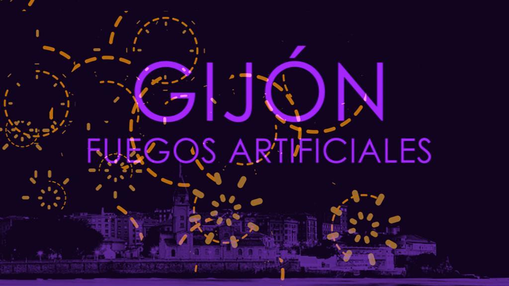 Noche de los fuegos artificiales desde Gijón (Domingo, 14-08-2016)