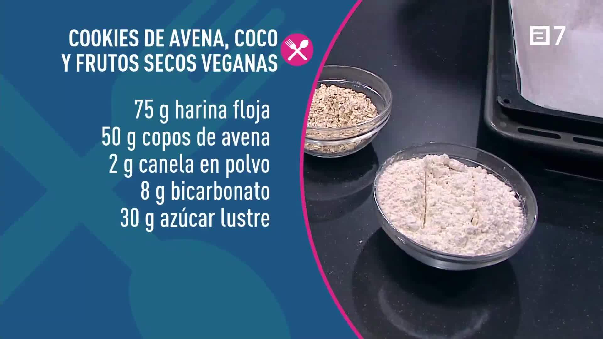 Cookies de avena, coco y frutos secos veganas (Viernes, 19-04-2024)