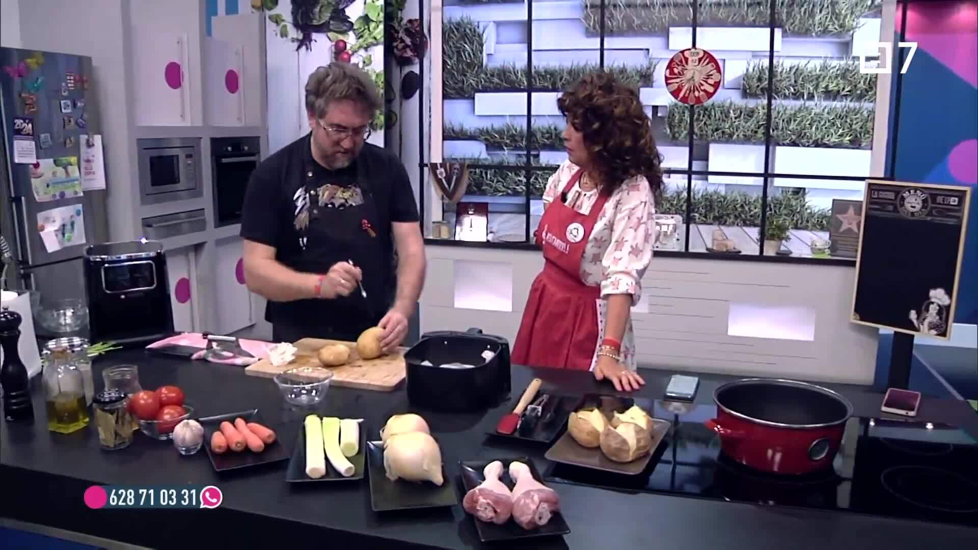 Muslos de pavo guisados con patatas asadas en freidora de aire (Lunes, 10-06-2024)