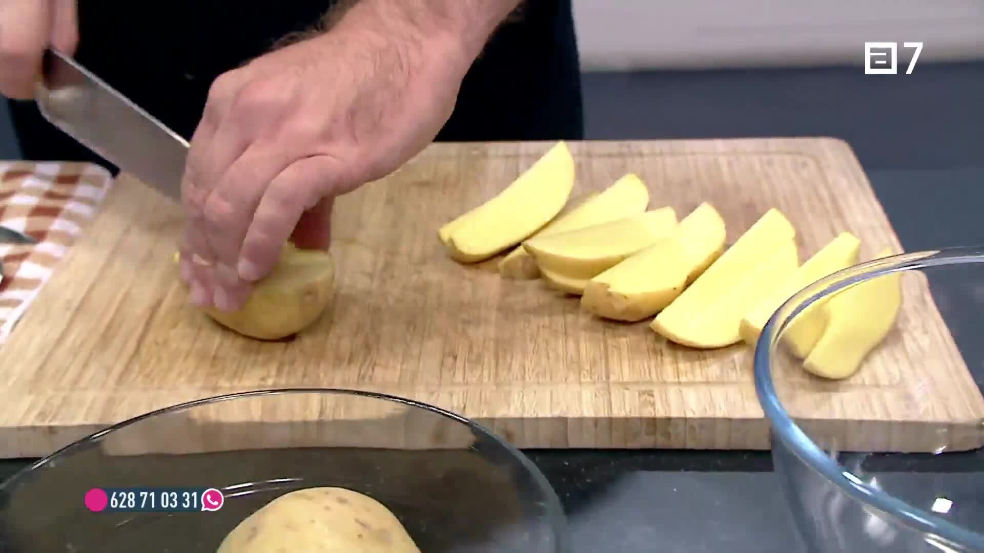 Patatas gajo en freidora de aire con fritos de pixín negro (Jueves, 20-06-2024)