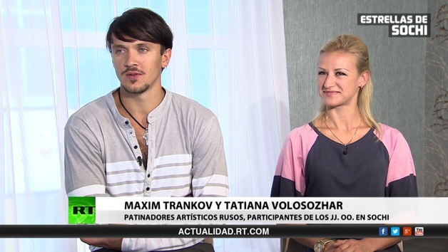 2014-02-11 - Entrevista con Maxim Trankov y Tatiana Volosozhar, patinadores artísticos rusos