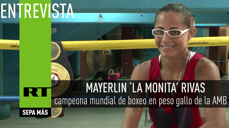 con Mayerlin ‘La Monita’ Rivas, boxeadora venezolana