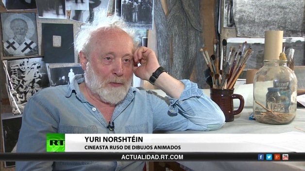 con Yuri Norshtéin, cineasta ruso de dibujos animados