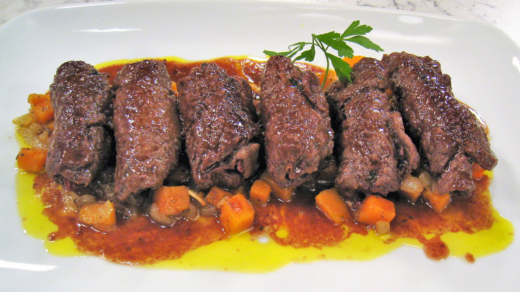 Rulitos de ternera con queso y miel  (23/01/2019)