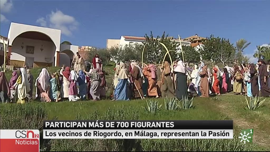 Sábado Santo. Los malagueños de Riogordo representan La Pasión (31/03/2018)