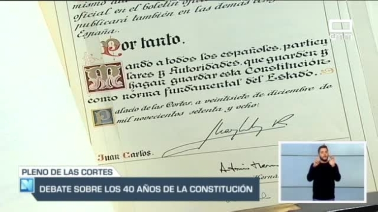 Las Cortes debaten sobre la Constitución 02/12/2018