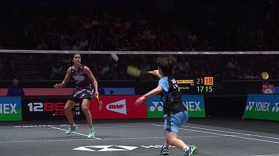 BWF World Tour Super 100.  All England: Carolina Marin - Yu Fei Chen