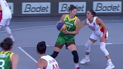 Baloncesto - 3X3 Copa de Europa. 1ª Semifinal femenina: España - Lituania