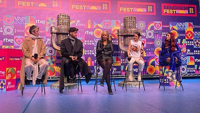 Rueda de prensa con los últimos cuatro finalistas del Benidorm Fest 2023