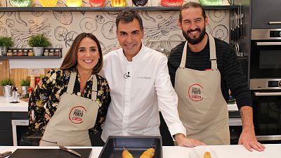 Bacalao con sus callos y boletus