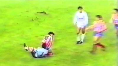 Buyo y Futre, protagonistas del derbi Madrid-Atlético del 89