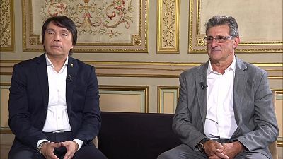 Mario Kempes y Marcelo Ordas