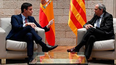 La reunió entre els presidents Sánchez i Torra