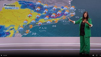 Calor intensa però no extrema. Més ruixats i tempestes