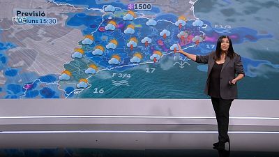 Dilluns de ruixats intensos, tempestes fortes, pedregades i fresca