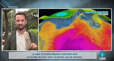 Núvols, ruixats bruts, mala mar i força calor