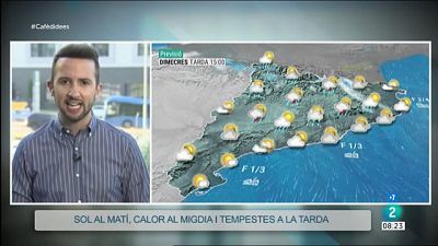 Sol al matí, molta calor al migdia i tempestes a la tarda